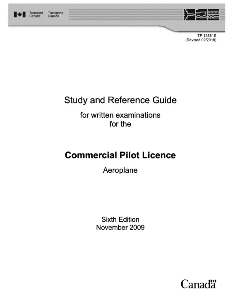 Commercial Pilot Licence Study and Reference Guide