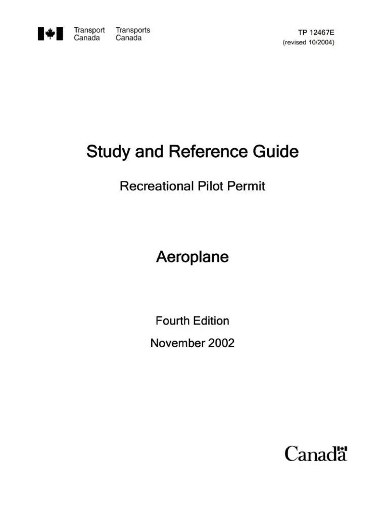 Recreational Pilot Permit Study and Reference Guide